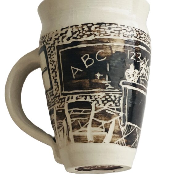 Vintage Studio Pottery Teachers Mug / Dated & Signed Art Pottery - Picture 3 of 10